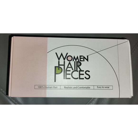 NIB 100% Human Hair Topper Blonde W/ Bangs Clip Women Hair Pieces Barbie - Picture 2 of 7